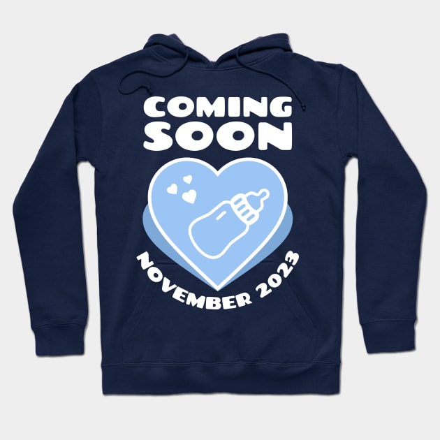 Baby Announcement. Feeding Bottle. November 2023 Hoodie by KOTYA